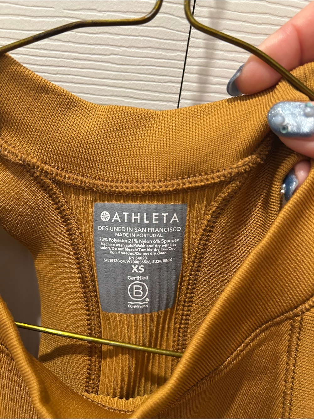 Athleta Ribbed High-Neck Tank in Mustard Gold - Picture 3 of 3